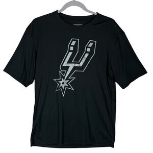 A4 Apparel San Antonio Spurs T-Shirt Adult M Black Primary Logo Short Sleeve